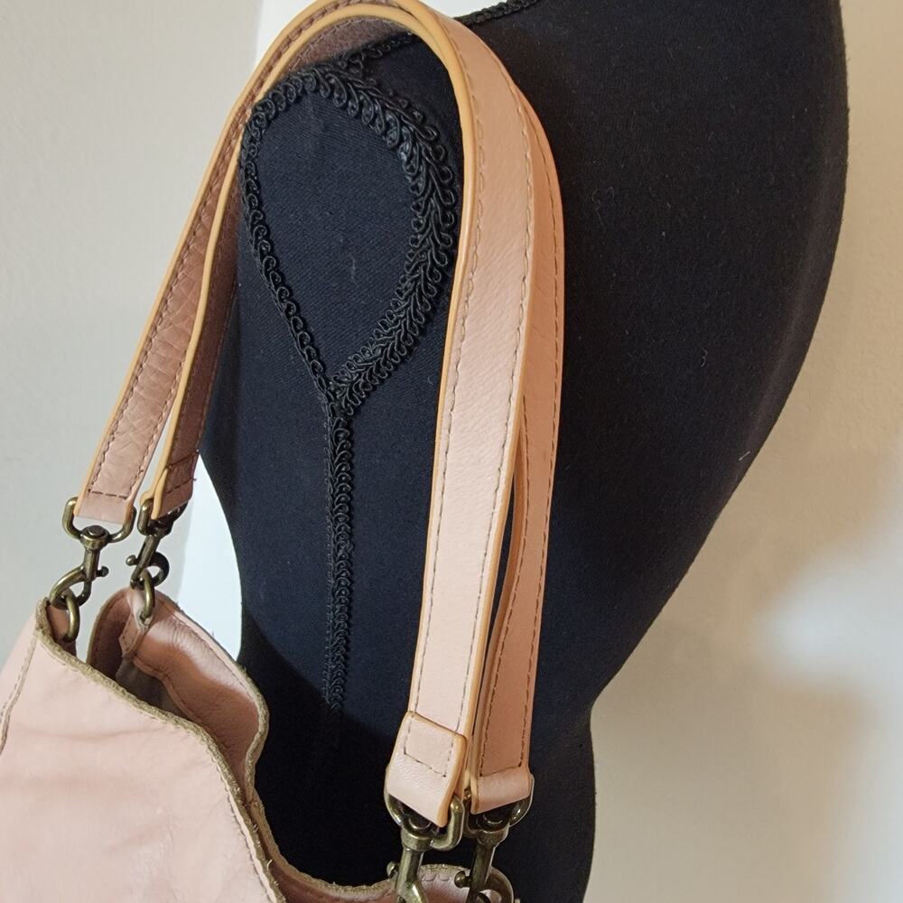 American Leather Co 100% Leather Shoulder Purse Handbag Hobo Austin Triple Entry - Picture 14 of 16